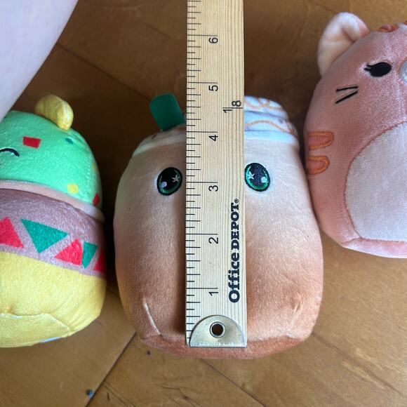 A lot of 4 5” squishmallows melly milk Gideon guacamole mocha latte Gigi tabby - Picture 7 of 7